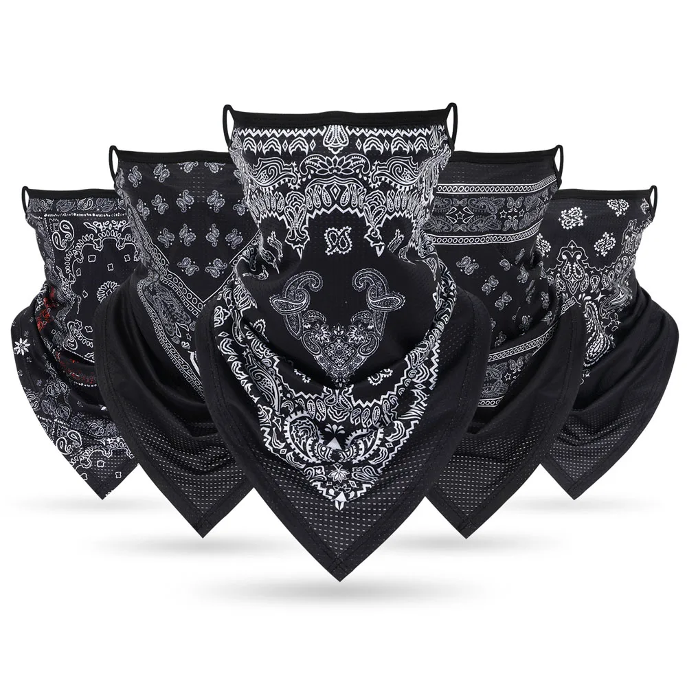 Bandana Blank White - Çok fonksiyonlu Bandanna earearsiyah beyaz maske