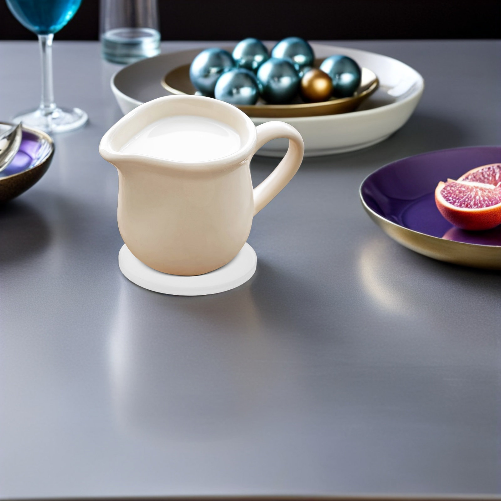 Ceramic Tile Blank - 12 adet boş beyaz yuvarlak seramik