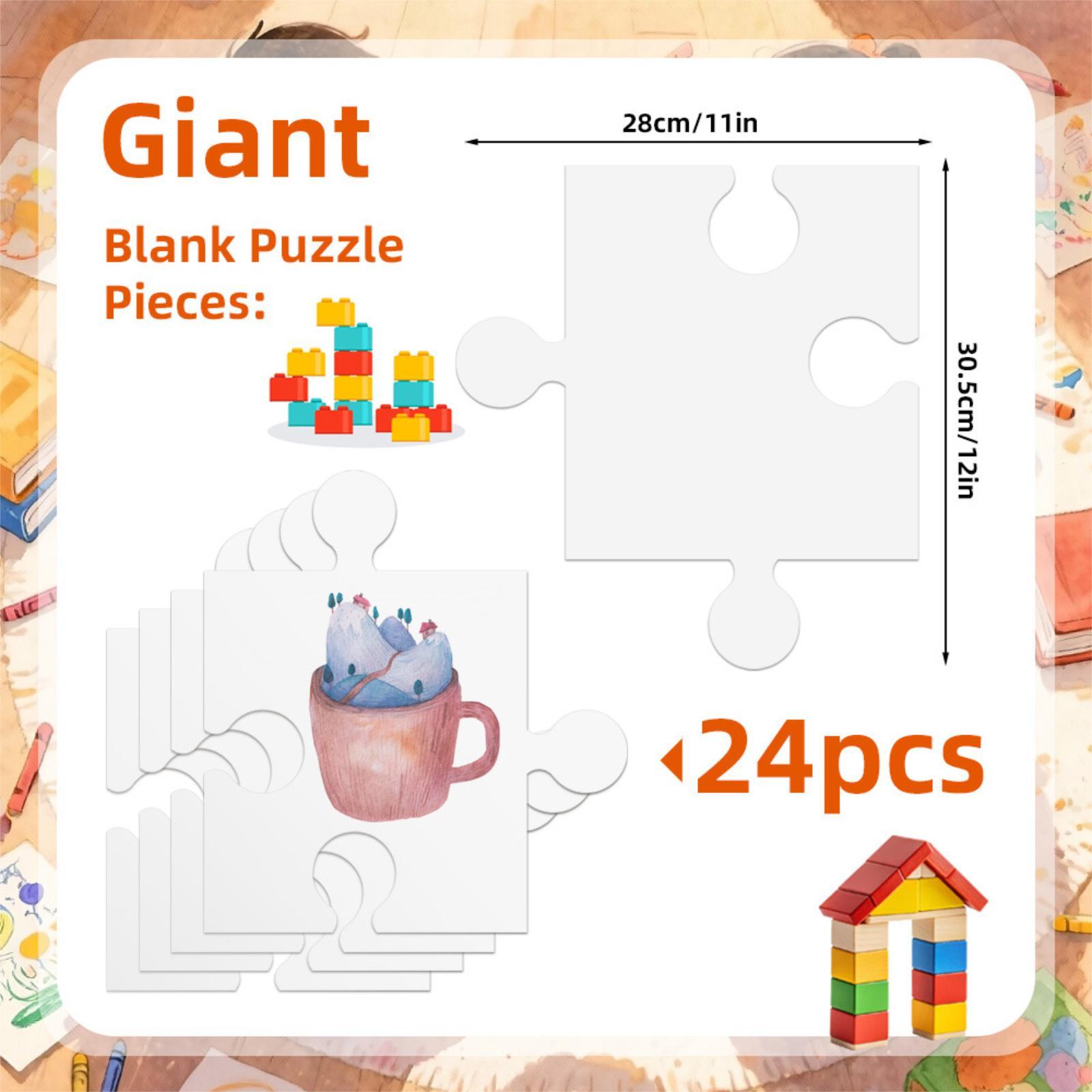 24 adet Beyaz Karton Boş Yapbo - Puzzle Blank White incelemesi ve fiyatı